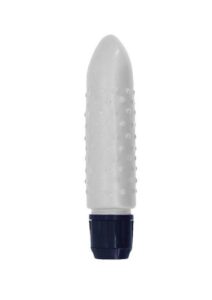 Pearl Sheens Bumpy Vibrator 5in - White