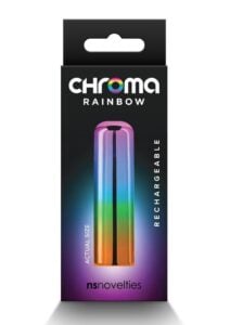 Chroma Rainbow Rechargeable Vibrator - Small - Multicolor