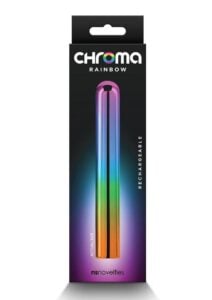 Chroma Rainbow Rechargeable Vibrator - Large - Multicolor