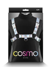 Cosmo Harness Dare Chest Harness - Small/Medium - Rainbow