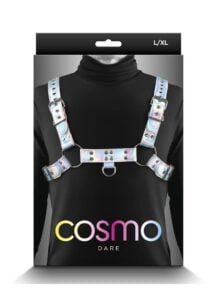 Cosmo Harness Dare Chest Harness - Large/XLarge - Rainbow
