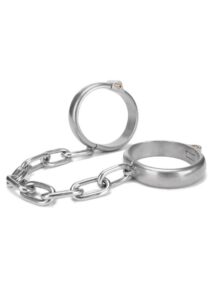 Prowler Red Heavy Duty Metal Ankle Cuffs - Stainless Steel