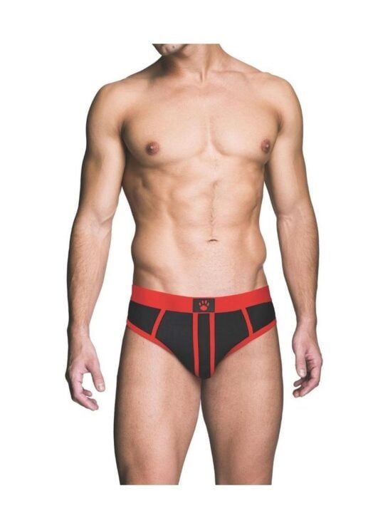 Prowler Red Ass-Less Brief - Medium - Black/Red