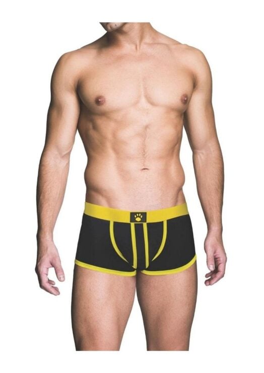 Prowler Red Ass-Less Trunk - Medium - Yellow/Black