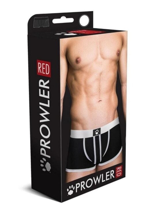 Prowler Red Ass-Less Trunk - Medium - White/Black