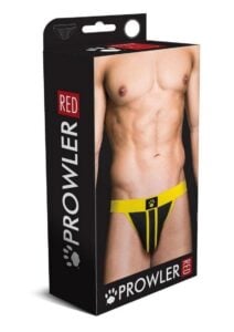 Prowler Red Ass-Less Jock - Large - Yellow/Black