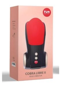 Cobra Libre II Silicone Penis Vibrator - Black/Red