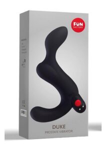 Duke Silicone Prostate Vibrator - Black