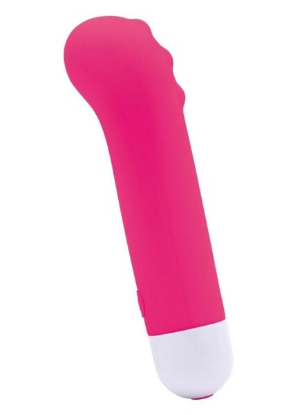 Bodywand Dotted Mini G Rechargeable Silicone Vibrator - Neon Pink