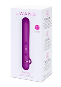 Le Wand Baton Rechargeable Silicone Vibrator - Cherry