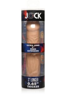 JOCK Extra Long Penis Extension Sleeve 3in - Vanilla