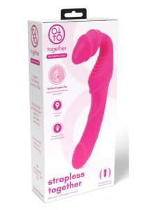 Together Toys Together Silicone Rechargeable Remote Control Strapless Strap-On Vibrator - Pink