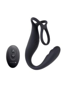Gender X The Wrangler Rechargeable Silicone Triple Stimulating Anal Vibrator with Remote - Black