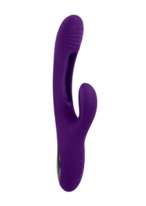Playboy The Thrill Rechargeable Silicone Rabbit Vibrator - Purple