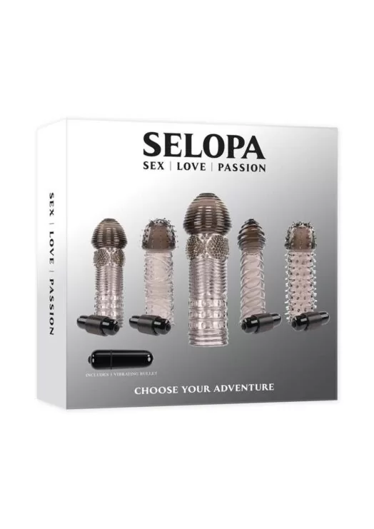 Selopa Choose Your Adventure Penis Sleeve Set (5 Piece) - Gray