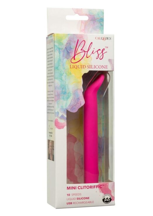 Bliss Liquid Silicone Mini Clitoriffic Rechargeable Stimulator - Pink