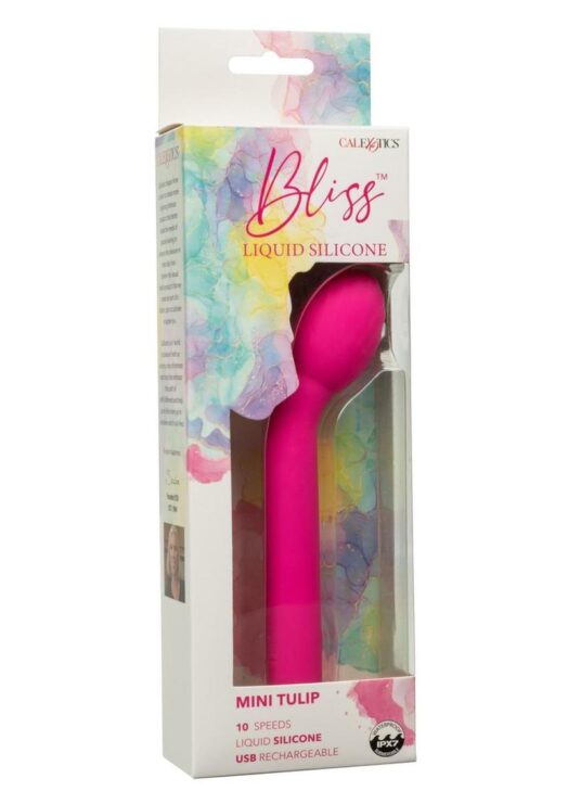 Bliss Liquid Silicone Mini Tulip Rechargeable G-Spot Vibrator - Pink