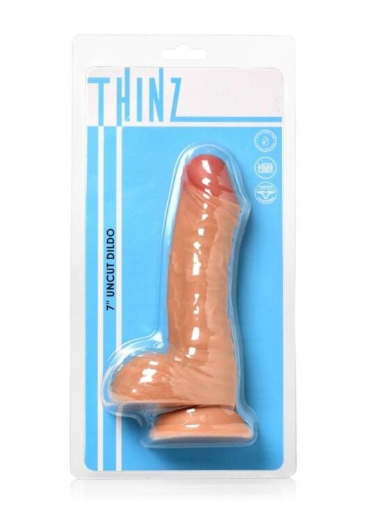 Thinz Dildo with Foreskin 7in - Vanilla