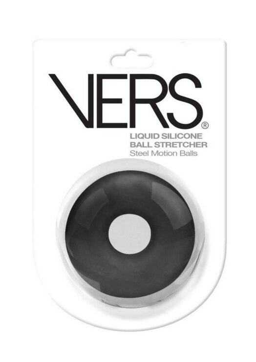 Vers Liquid Silicone Ball Stretcher Steel Motion Balls  - Black