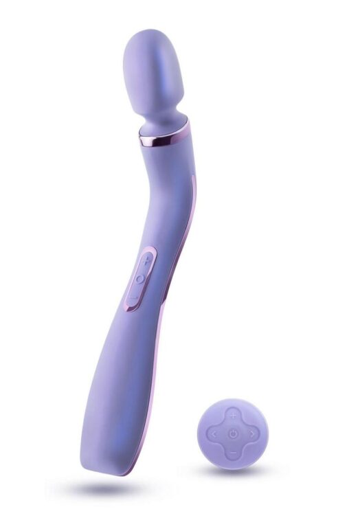 Wellness Eternal Wand Rechargeable Silicone Vibrating Wand with Remote - Lavender