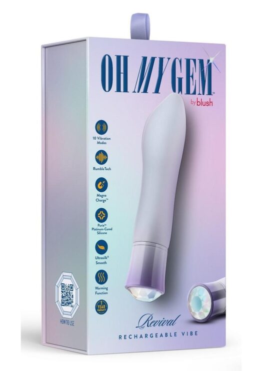 Oh My Gem Revival Rechargeable Silicone G-Spot Vibrator - Opal