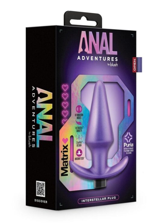 Anal Adventures Matrix Interstellar Plug Rechargeable Silicone Anal Plug - Astro Violet