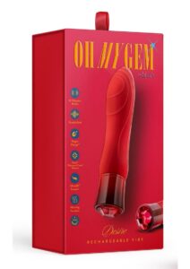 Oh My Gem Desire Rechargeable Silicone G-Spot Vibrator - Ruby