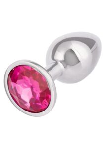 Jewel Rose Aluminum Anal Plug - Small - Pink