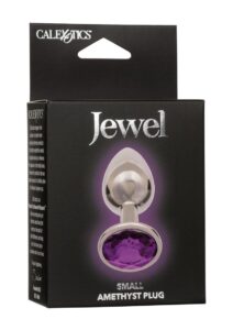 Jewel Amethyst Aluminum Anal Plug - Small - Purple