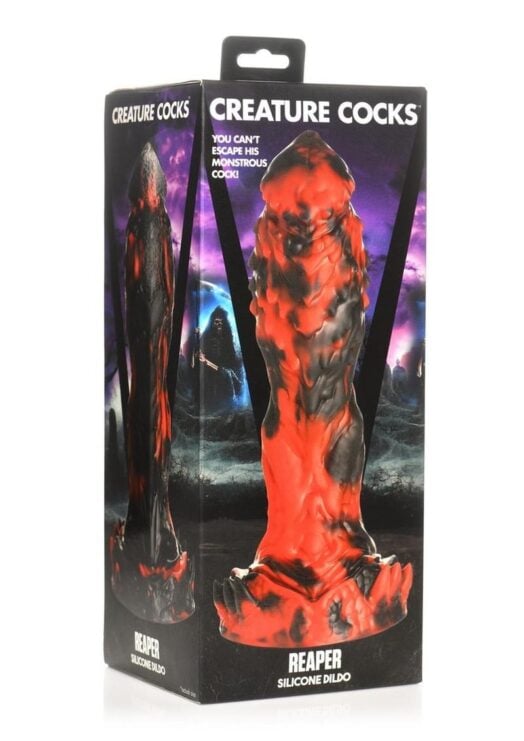 Creature Cocks Reaper Silicone Dildo - Red/Black