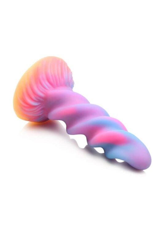 Creature Cocks Galatic Cock Alien Creature Glow in the Dark Silicone Dildo - Multicolor