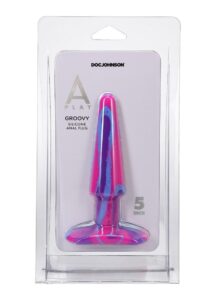 A-Play Groovy Silicone Anal Plug 5in - Fuschia/Magenta