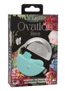 Ovation Rave Rechargeable Silicone Flickering Clitoral Stimulator - Blue