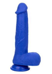 Admiral Vibrating Captain Rechargeable Silicone Dildo 8in - Blue