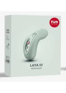 Laya III Silicone Rechargeable Lay-On Vibrator - Green
