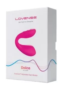Lovense Dolce Silicone Rechargeable Dual Vibrator - Pink