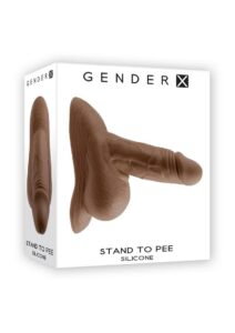 Gender X Silicone Realistic Stand To Pee Funnel - Chocolate