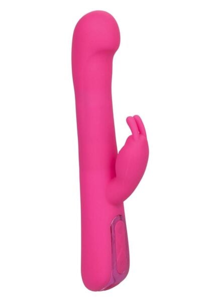 Jack Rabbit Elite Beaded G Rabbit Silicone Rechargeable Vibrator with Clitoral Stimulator - Pink