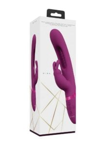 Vive Mika Rechargeable Triple Motor Vibrating Rabbit with G-Spot Stimulator - Pink