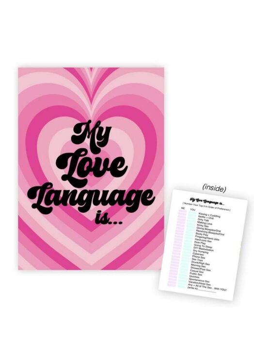 Warm Human My Love Language is... Greeting Card