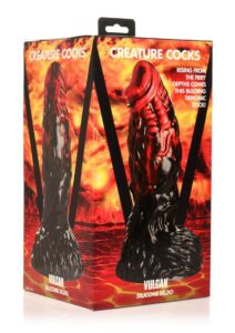 Creature Cocks Vulcan Silicone Dildo - Red/Black