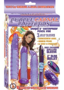 Carnal Collection Set with Silicone Sleeves - Purple