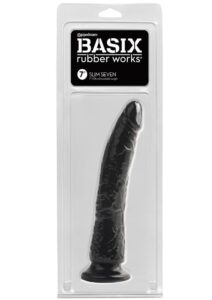 Basix Dong Slim 7 with Suction Cup 7in - Black