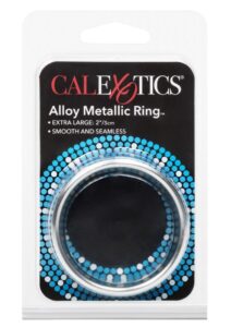 Alloy Metallic Cock Ring - Extra Large - 2in - Silver