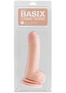 Basix Rubber Works Suction Cup Dong 8in -Vanilla