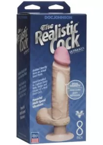 The Realistic Cock Ultraskyn Vibrating Dildo 8in - Vanilla