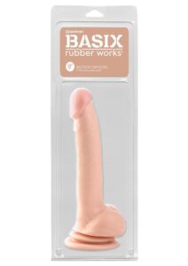 Basix Rubber Works Suction Cup Dong 9in - Vanilla