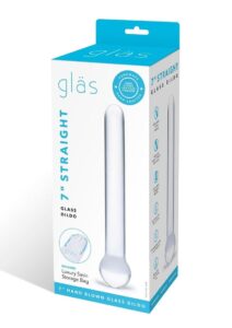 Glas Straight Glass Dildo 7in - Clear