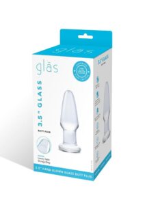 Glas Glass Butt Plug 3.5in - Clear
