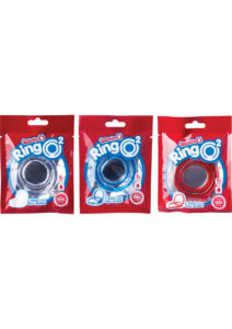 RingO 2 Cock Ring with Ball Sling - Assorted Colors (18 each per box)